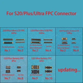 2 Adet 54 56 Pin LCD Ekran USB şarj aleti Pil FPC Konektörü Kurulu Samsung Galaxy S20 / Artı / Ultra S20Plus S20Ultra S20U