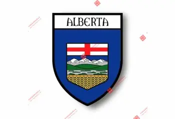 Kişilik Çıkartmalar Çıkartması Hatıra Vinil Araba Kalkan Şehir Bayrağı Dünya Crest Kanada Alberta Araba Pencere Vücut Dekoratif Sticker