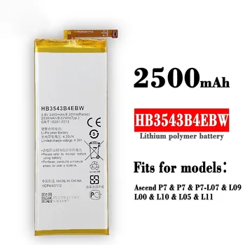 HB3543B4EBW 100 % Orijinal Yedek Pil İçin Huawei P7 P7-L07 L09 L00 L10 L05 L11 Cep Telefonu Yüksek Kalite Yeni Piller