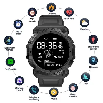 FD68S Yeni akıllı saatler Erkekler Kadınlar Bluetooth Smartwatch Dokunmatik akıllı bilezik Spor Bilezik Bağlı Saatler IOS Android için