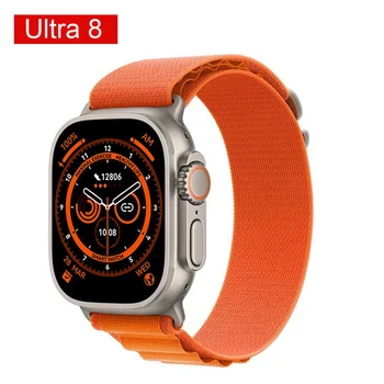 Akıllı saat Ultra 8 NFC Kapı Erişim Kilidini Smartwatch Serisi 8 Bluetooth Çağrı Kablosuz Şarj Bilezik 380Mah Apple xiaomi için
