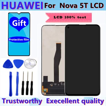 Ekran için Huawei Nova 5 T dokunmatik LCD ekran Ekran Çerçeve Değiştirme için Nova 5 t 5 t YAL-L21 L61A L61D L71A LCD Ekran