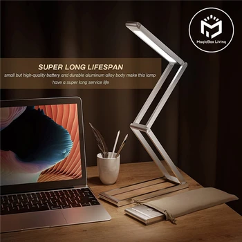 Alüminyum katlanır masa lambası yüksek kaliteli masa lambası Hiçbir Mavi-Ray Göz Koruması Led USB Şarj okuma lambası Küçük Masa Lambası