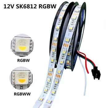12 V Adreslenebilir SK6812 RGBW RGBWW LED Şerit SMD5050 4 İN 1 60 LEDs / m LED Piksel bant ışık Su Geçirmez IP30 65 67 Benzer WS2812B