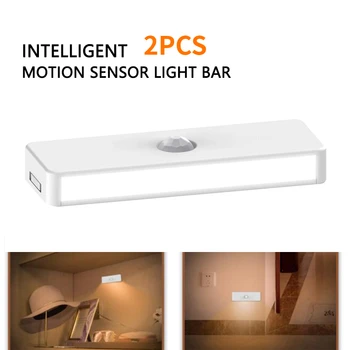 Hareket sensörlü LED dolap ışığı USB Şarj Edilebilir Gece Lambası Mutfak Dolabı Dolap Lambası Merdiven Arka Koridor Işık