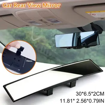 Dikiz Aynası 12in Clip-Panoramik Temizle Dikiz Araba İç Evrensel dikiz aynası Parlama Önleyici Araba Ayna Geniş Bir S3K4