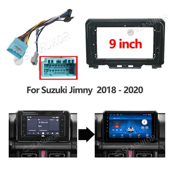 Suzuki Jimny için JB64 2018 2019 2020 Araba Fasya Teller Kurulu Kontrol Kablosu Stereo Paneli Dash Kurulum DVD Çerçeve 9 inç 2din