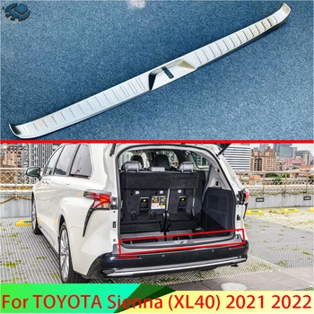 Toyota Sienna için (XL40) 2021 2022 Araba Aksesuarları Paslanmaz Çelik Arka Tampon Koruma Pencere Eşiği Dış Sandıklar Plaka Pedalı