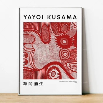 Yayoi Kusama Gözyaşı Dökmek, Yayoi Kusama Posteri, Sergi Posteri, Japon Sanatı, Müze Baskısı, Soyut Sanat, Modern Sanat, Ev