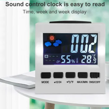 Yüksek Kalite 1 ADET Dijital Saat Tarih Hafta LED Ekran Arkadan Aydınlatmalı Masaüstü Saat Ev Ofis Dijital Takvim