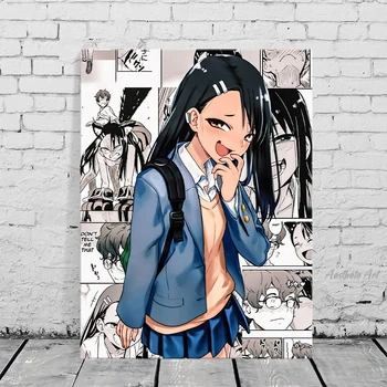 Benimle Oyuncak yapma, bayan Nagatoro Anime Ev Dekor Tuval Boyama Duvar Resmi Oturma Odası Dekorasyon sanat posterleri Baskı