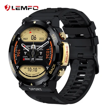 LEMFO LF33 NFC akıllı saat Erkekler IP68 Su Geçirmez Bluetooth Çağrı Müzik Çalma Spor Smartwatch 400mah 1.39 İnç 360 * 360 HD Ekran