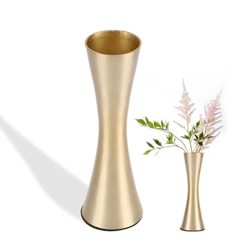 Iskandinav Metal Vazo Altın İnce Çiçek Vazolar Düzenleme Çiçek Konteyner Düğün Masa Centerpiece Dekorasyon için