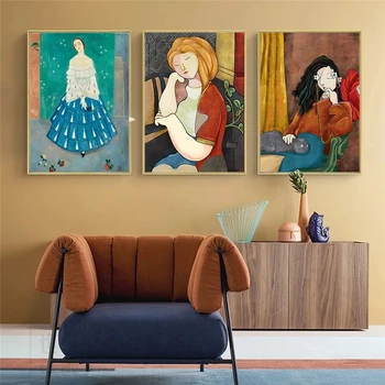 Henri Matisse Soyut Tuval Boyama Vintage Kadın Duvar sanat Baskı Posteri İskandinav Duvar Resimleri Cuardos Oturma Odası Ev Dekor