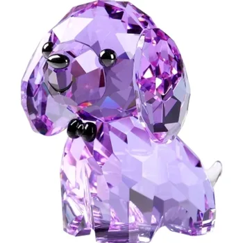 Kristal Güzel Köpek Heykelcik El Yapımı Minyatür Cam Hayvan Zanaat Ev Dekor Süsleme Biblo Hediye çocuk oyuncağı