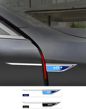 2 adet/takım Araba Çamurluk Paslanmaz Çelik Etiket Çıkartmaları Araba Modeli Amblemi Dış Dekorasyon Aksesuarları KİA KN için K5 K3 Sportage