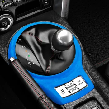Alcantara Süet Şal RHD / LHD Subaru BRZ Toyota 86 13-20 Araba Merkezi Kontrol Vites krom çerçeve Çıkartmaları Pervaz Sticker