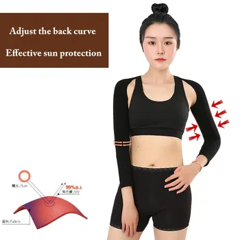 Kadın Vücut şekillendirme kol kol kol ışın Sıska Kolları Güneş Koruma Omuz Shapewear kol uzun kollu vücut şekillendirme iç çamaşırı