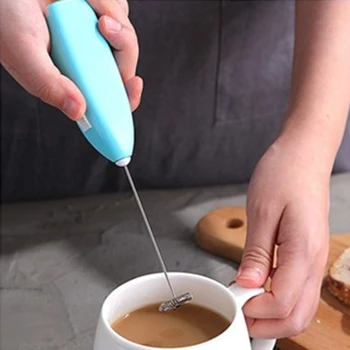 Mini Kahve Köpürtücü Paslanmaz Çelik Elektrikli Karıştırıcı Yumurta Çırpıcı El süt köpürtücü Blender Taşınabilir Hızlı Ev Pişirme Aracı