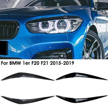 2 adet ABS Parlak Kötü Far Kaşları Göz Kapağı BMW 1er F20 F21 Facelift 116i 118i 120i 125i M135i M140i 2015-2019 Aksesuarları