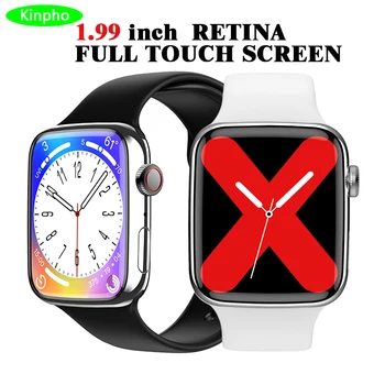 Kınpho I8plus akıllı saat Erkekler Kadınlar Smartwatch NFC HD Ekran Kablosuz Şarj Arama Spor Bilezik Özel İzle Yüz