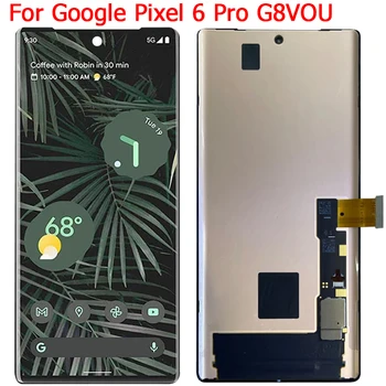 Orijinal Google Pixel 6 Pro İçin Ekran GLUOG G8VOU Çerçeve İle LCD Dokunmatik Digitizer Paneli Değiştirme