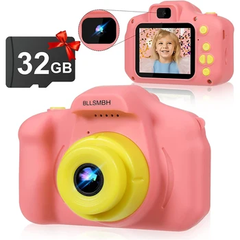 BLLSMBH Oyuncak kameralar, çocuklar Dijital Video Kamera Oyuncaklar Hediyeler için Erkek Kız 3 4 5 6 7 8 Yaşındaki Şarj Edilebilir 2.0 İnç (Pembe)