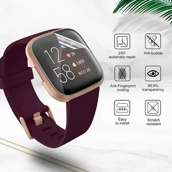 2/5 ADET TPU Hidrojel Film Fitbit Versa İçin 2 Akıllı Spor İzle Fitbit izle Yumuşak Koruyucu Ekran akıllı saat aksesuarları