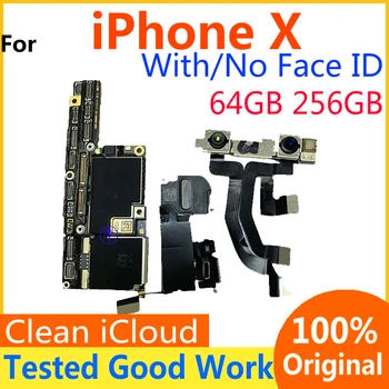 Orijinal Ücretsiz iCloud Anakart iPhone X 64GB 256GB Kilidini Temiz Kurulu Anakart Olmadan / Yüz KİMLİĞİ iphone x