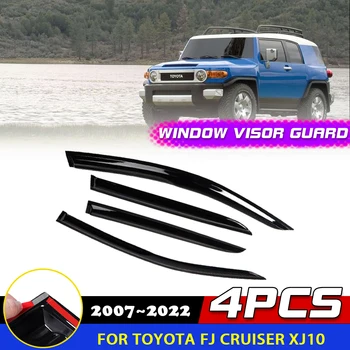 Araba Windows Visor Toyota FJ Cruiser için XJ10 2007~2022 Tenteler Rüzgar Güneş Yağmur Kaş Saptırıcı Aksesuar 2008 2009 2010 2011