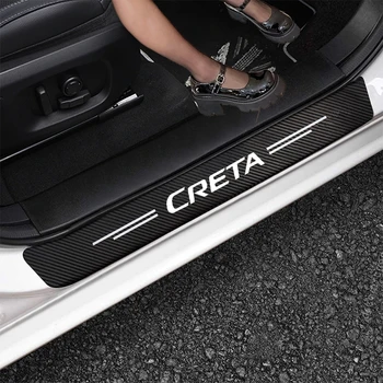 4 Adet Araba Kapı Eşiği Çizilmeye Karşı Koruma Trim Scratch Scratch Sticker Hyundai Creta İçin Ix25 2020 2019 2018 2017 Araba Aksesuarları