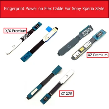 Parmak izi Güç Flex Kablo Sony Xperia X / X Performans / XZ Premium / XZ/XZS Güç Düğmesi Parmak İzi Sensörü Flex Şerit Parçaları