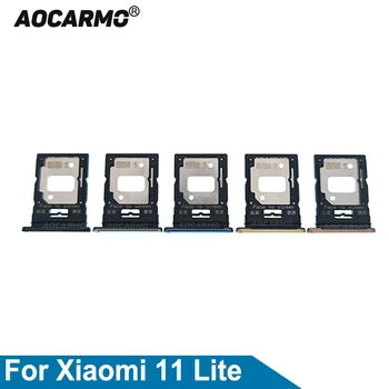 Aocarmo Beyaz / Siyah / Mavi Sarı Sim Kart Tutucu SİM Tepsi Yuvası İçin Yedek parça Xiaomi 11 Lite Mi 11Lite