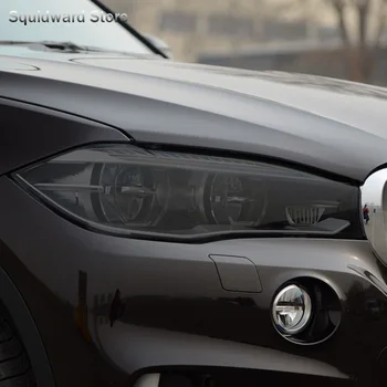 2 Adet Araba Far Tonu Füme Siyah koruyucu film Ön ışık Şeffaf TPU Sticker BMW İçin X5 E70 M 2007-2013 Aksesuarları