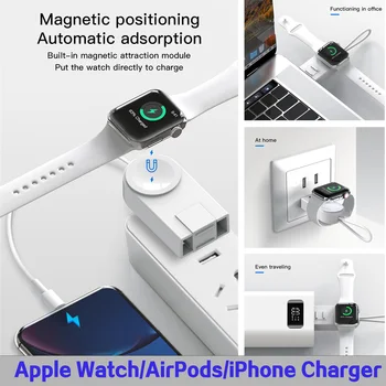 Apple Watch Airpods için Şarj Kablosu Hızlı Kablosuz Şarj İçin iWatch 1 2 3 4 5 Taşınabilir USB Telefon Kabloları iPhone 11 Pro Max