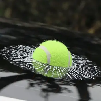 1 adet 3D Sticker Araba Pencere Topu Hit Kendinden Yapışkanlı Çıkartması Araba Çıkartmaları Araba Styling Tenis Stereo Kırık Cam Çıkartması
