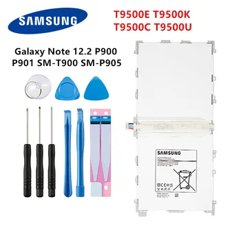 SAMSUNG Orijinal Tablet T9500E T9500K T9500C T9500U Pil 9500mAh Samsung Galaxy Not 12.2 İçin P900 P901 P905 T900 P900 Araçları