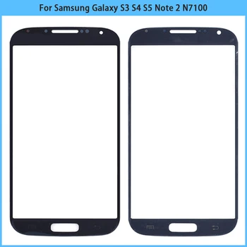Samsung Galaxy S3 i9300 S4 i9500 S5 i9600 için Not 2 N7100 Dokunmatik Ekran Ön Cam Panel Sensörü Lens Dış